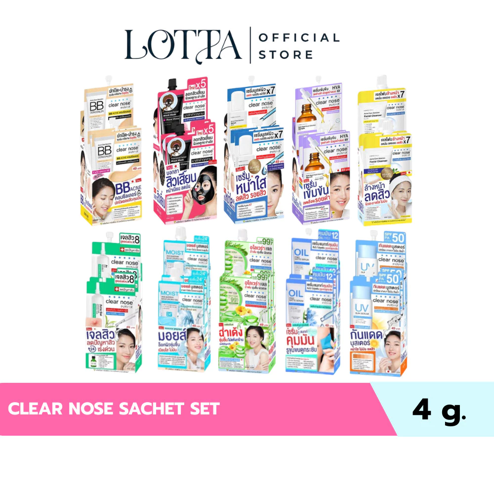 (กล่องX6ซอง) CLEAR NOSE SACHET SET #ผลิตภัณฑ์ดูแลผิวหน้า