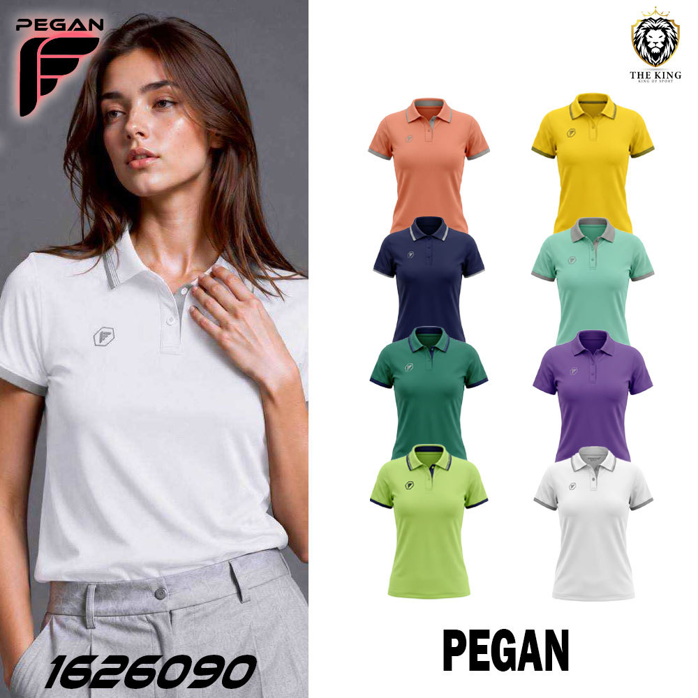 PEGAN เสื้อโปโลเบสิครุ่นใหม่จาก PEGAN ดีไซน์เรียบหรู สวมใส่ได้ทุกโอกาส ชุดที่ 2 1626090 แท้ 100 %