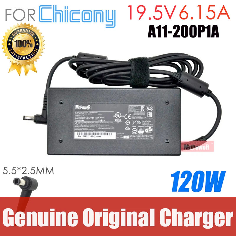 ต้นฉบับต้นฉบับ ​A17-120P1A Chicony 19.5V 6.15A 120W OEM AC Adapter Charger สําหรับ Thunderobot 911-S