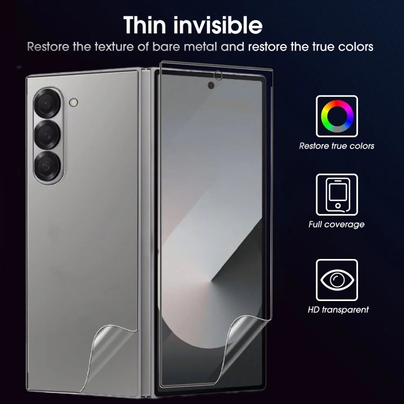 3 in 1 โทรศัพท์พับได้ Oil-Proof Screen Protector สําหรับ รูปที่ 4