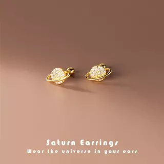 Saturn Earrings ต่างหูเงินแท้ S925 [MERCELO]
