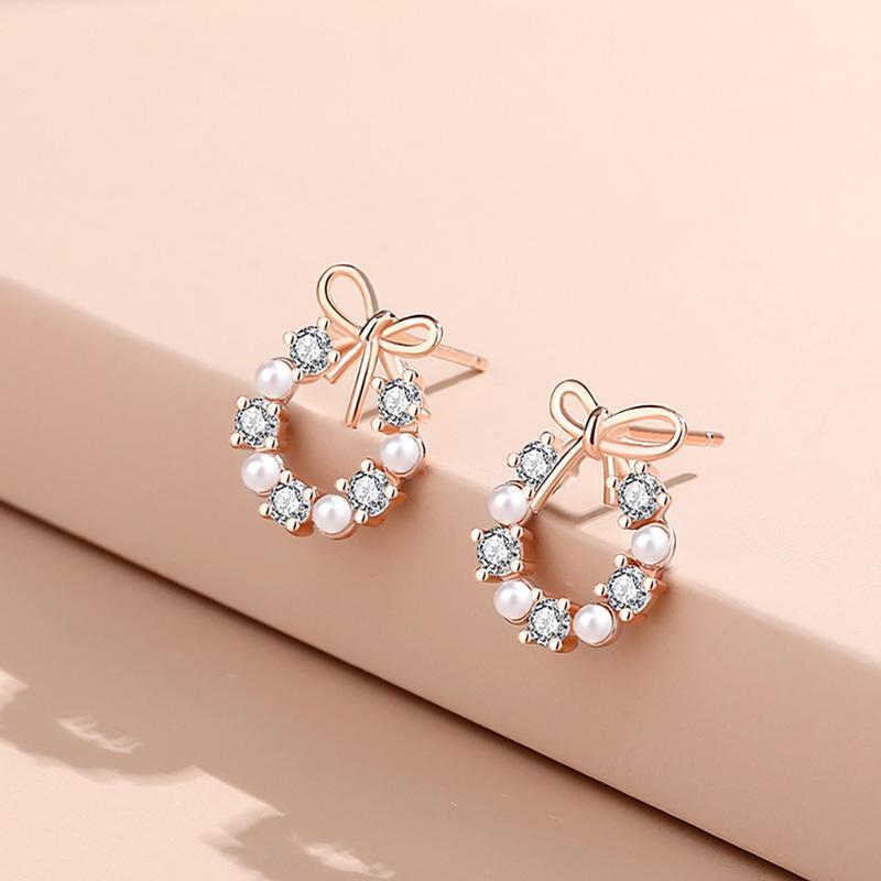 Wreath of Joy Earrings ต่างหูเงินแท้ S925 [MERCELO]