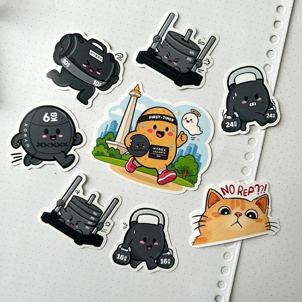 HYROX Sticker Buddies Collection Exclusive Jakara | Wallball Medball Sandbag Lunges Sled Push Farmer