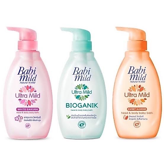 Baby mild Ultra mild เบบี้มายด์ อัลตร้ามายด์ ผลิตภัณฑ์อาบน้ำและสระผมสำหรับทารก ขนาด 380มล.