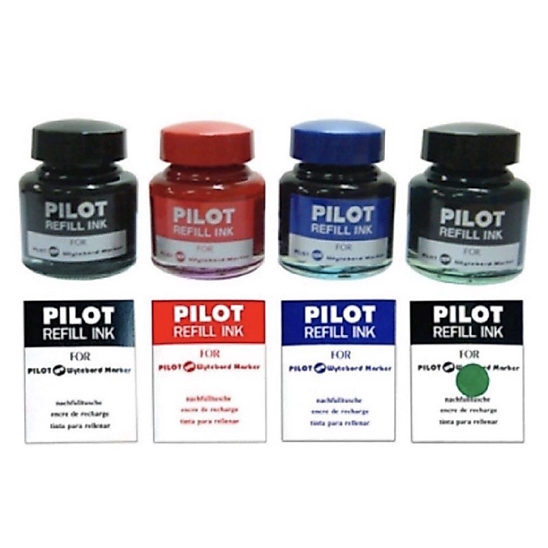 1ขวด หมึกเติมปากกาไวท์บอร์ด PILOT มี 4 สี ดำ แดง น้ำเงิน เขียว