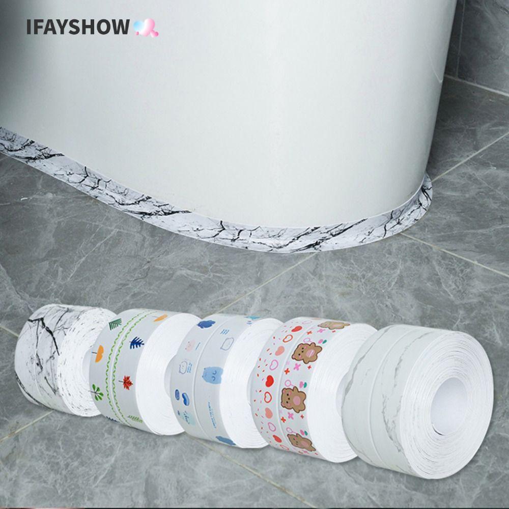 IFAYSHOW เทปกาว, PVC Self กาวแถบปิดผนึกเทป,หลายสีสติ๊กเกอร์ติดผนังห้องน้ําอาบน้ําห้องน้ําห้องครัว