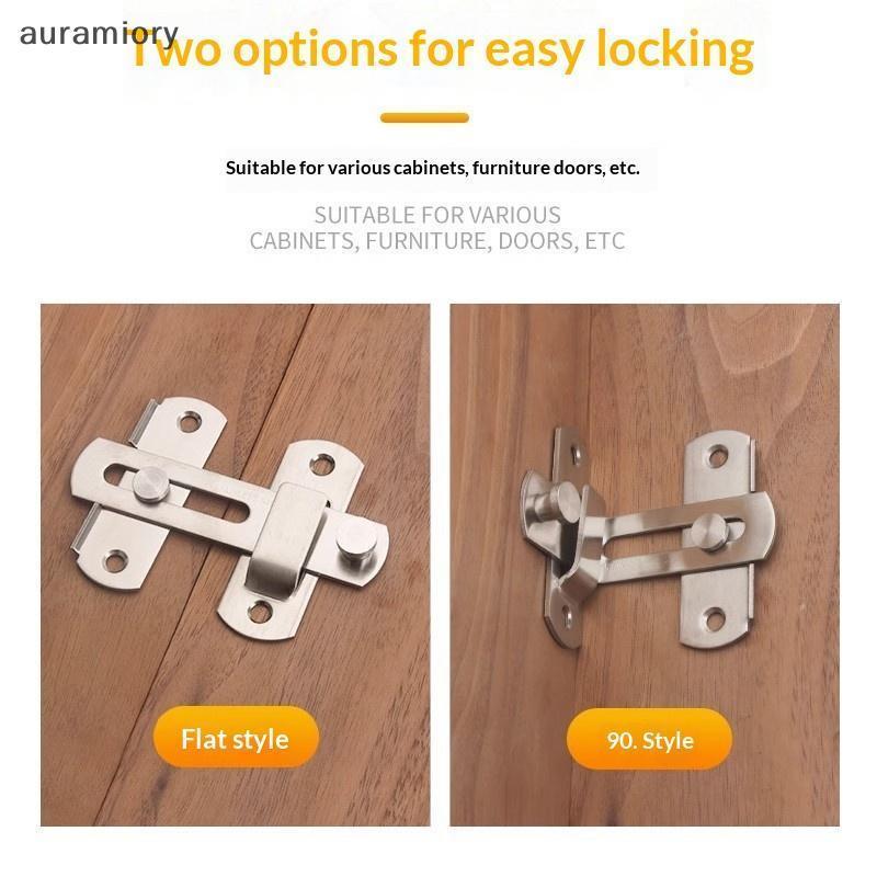 Auramiory] สแตนเลส Anti-Theft Thi ประตู Latch Lo กันสนิมทนทานติดตั้งง่ายความปลอดภัย Lo สําหรับตู้ห้องน้ํา Home Shed ประตูใหม่