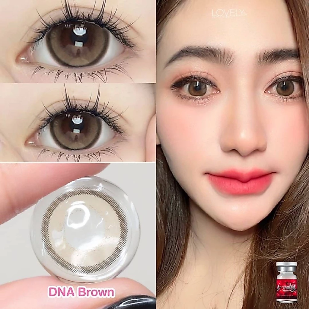 🔥คอนแทคเลนส์ - ขนาดบิ๊กอาย 💗Dna (Lovelylens) สี : Gray/ Brown