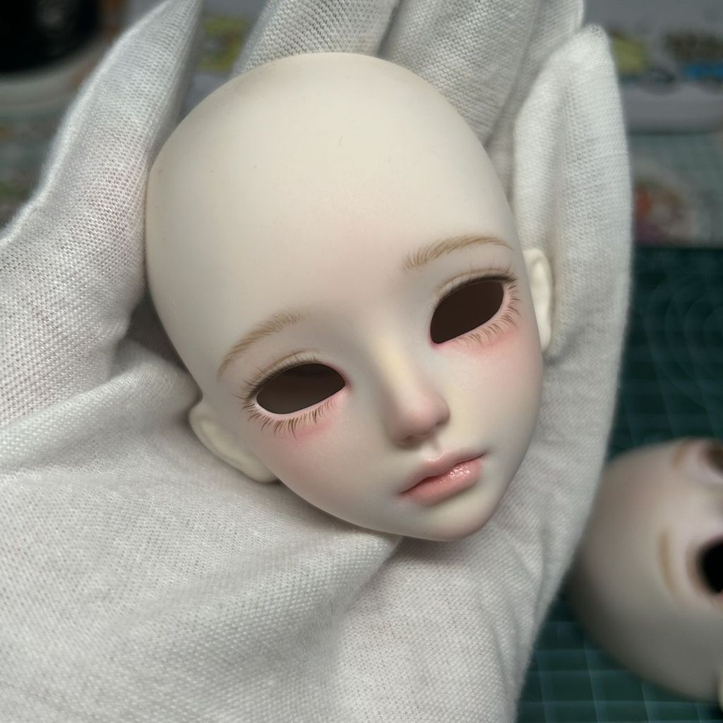 จัดส่งในวันเดียวกัน bjd Quarter Baby Head Quarter พร้อมแต่งหน้าหัวเด็กสําเร็จรูปของแท้มือวาด 4 จุด p