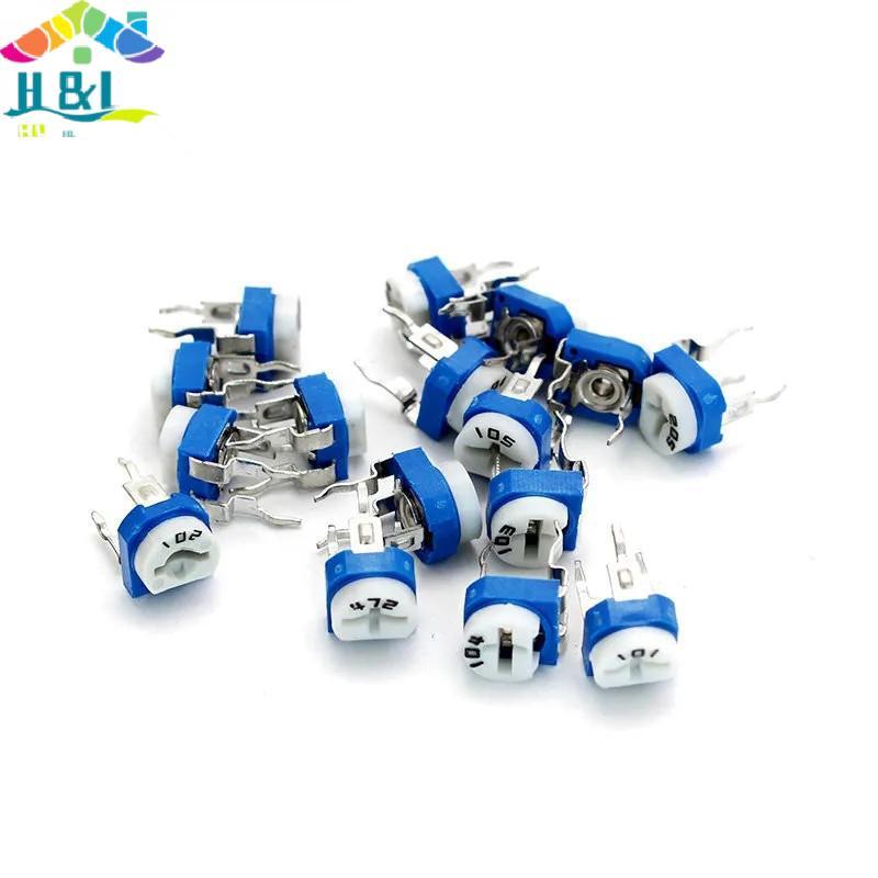 H & L 65PCS Trimmer Potentiometer RM063 ความต้านทานที่ปรับได้ 100R ~ 1M Potentiometers 1K 5K 10K 20K