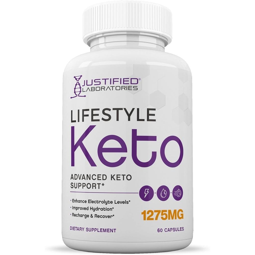 Justified Laboratories Lifestyle Keto - 60 แคปซูล - Ketogenic Support จาก Apple Cider Vinegar, Green