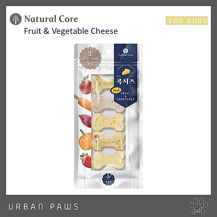 ขนมสุนัข Natural Core - Fruit & Vegetable Cheese ชีสผสมผักเเละผลไม้ นำเข้าจากเกาหลี 🇰🇷 65 g