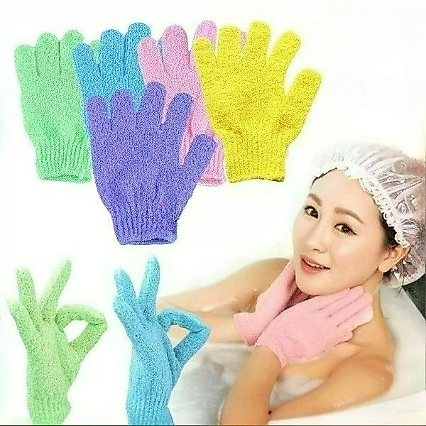 Crystal ถุงมืออาบน้ำ ถุงมือขัดผิว ขัดขี้ไคล ขจัดเซลล์ผิวเก่า สปา 1 ชิ้น