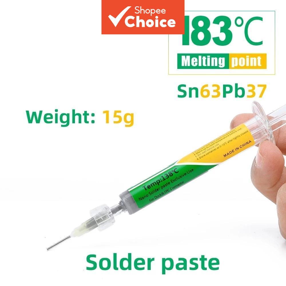 KEK โรงงานหลอดคริสตัลเข็ม Solder Paste 15g บรรจุภัณฑ์อิสระพิเศษสําหรับซ่อมโทรศัพท์ปลั๊กหางสายเชื่อมต่อ 1 ชิ้น