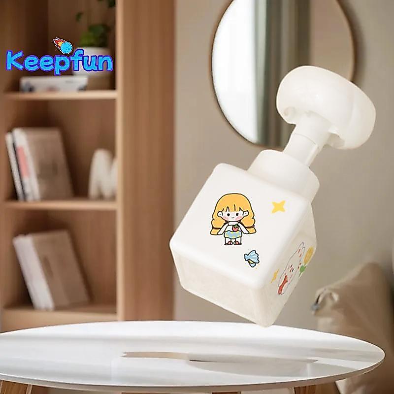 [Keepfun] 250/450ml ดอกไม้รูปร่างปั๊มโฟมขวดพลาสติก SquareEmpty Liquid Hand Soap แชมพูคอนเทนเนอร์การ์ตูน Jar สําหรับ Home [ใหม่]