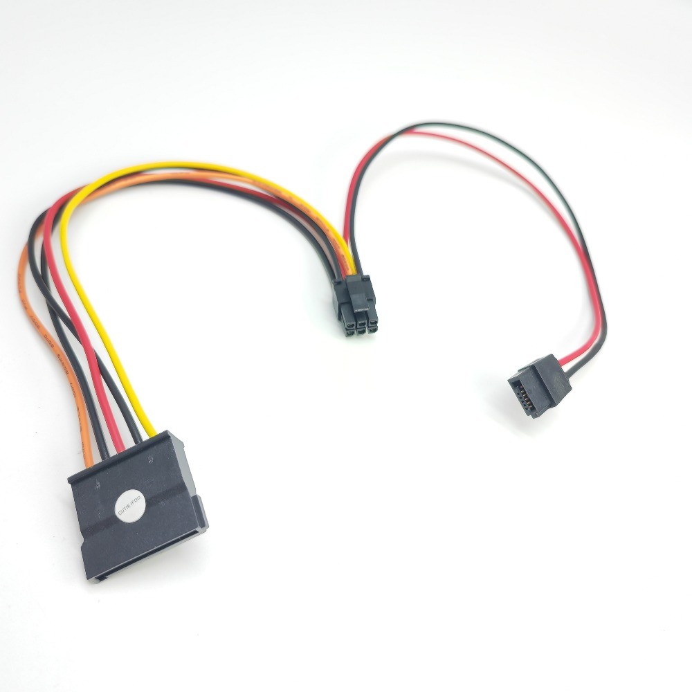คอมพิวเตอร์ Hard Disk Drive SATA Power Supply Line 6pin ถึง 2-port SATA Optical Drive สําหรับ DELL 3050 3060 3070 3080 3381 T1700 XE2 SFF
