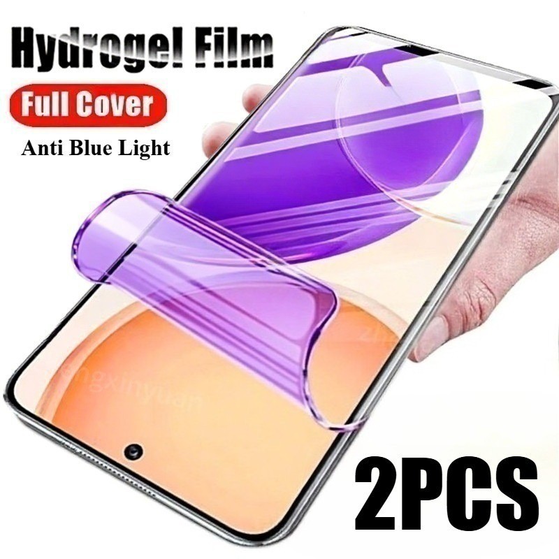 2 ชิ้นคลุมทั้งหมดป้องกันแสงสีฟ้า Ultra HD Soft Hydrogel ฟิล์ม Matte Frosted Soft ฟิล์มสําหรับ vivo Y