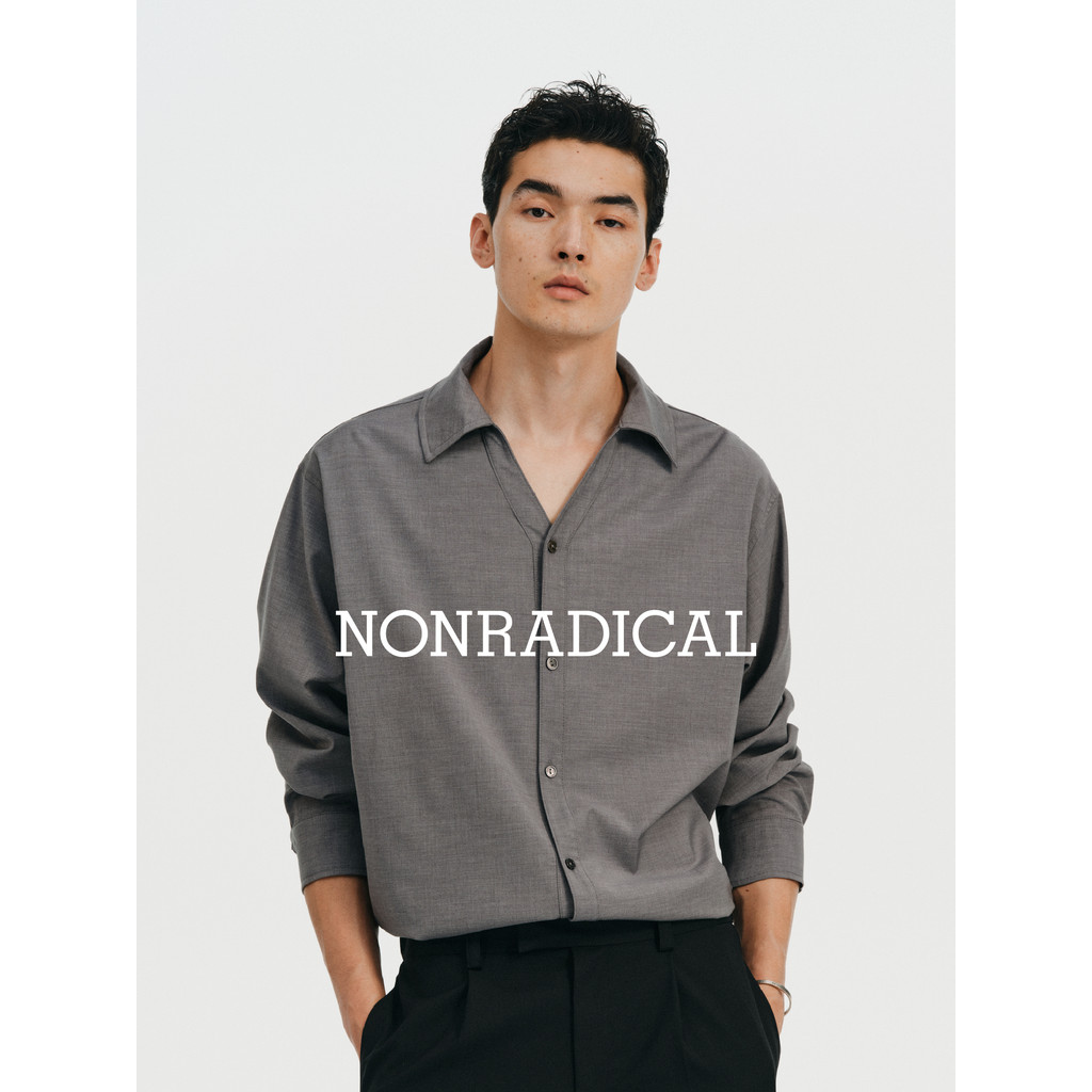 NONGRADICAL {Wool} เสื้อเชิ้ตแขนยาวคอวี NR