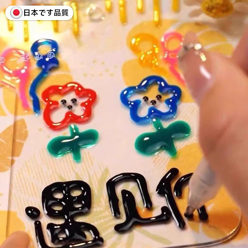 Q-Bomb Jelly Pen 3d สามมิติ Macaron สี Contour ปากกามูลค่าสูงที่เขียนด้วยลายมือหนังสือพิมพ์คู่มือไล่