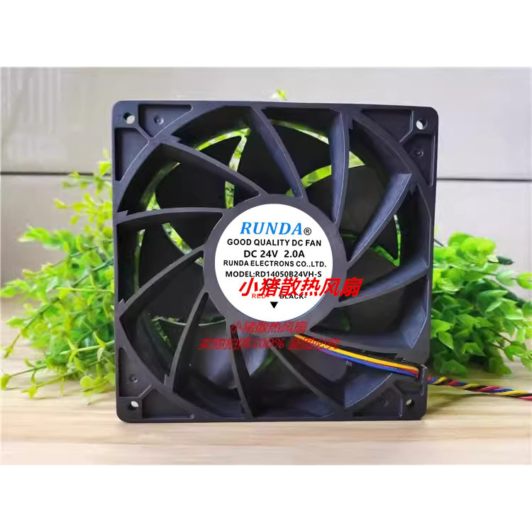 ยี่ห้อใหม่ RD14050B24VH-S DC24V 2.0A 14050 High Air Volume Inverter พัดลมระบายความร้อน 14 ซม.