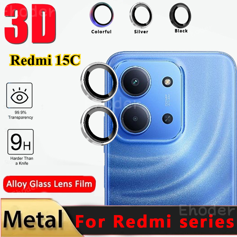กล้องโลหะสําหรับ Redmi 15C 4G 5G 2025 กระจกนิรภัยเลนส์แหวน Protector สําหรับ Redmi15C 15 C ฝาครอบเลนส์