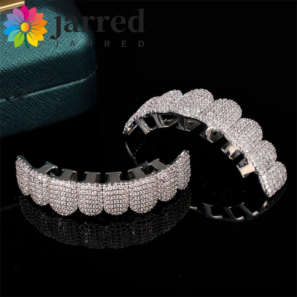 JARRED ฟัน Grillz ชุด, การออกแบบที่ถอดออกได้ Hip Hop Hiphop ฟัน Grillz, Hollow Rhinestone Top & Bott