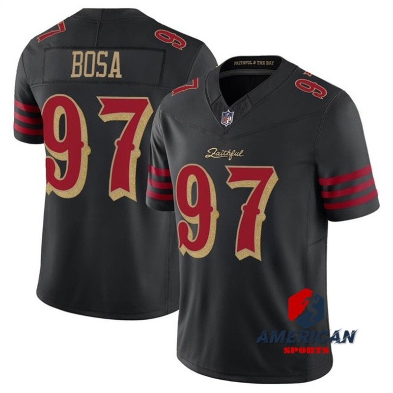 Mens San Francisco 49ers Nick Bosa 2025 Black Limited American Football Jersey
