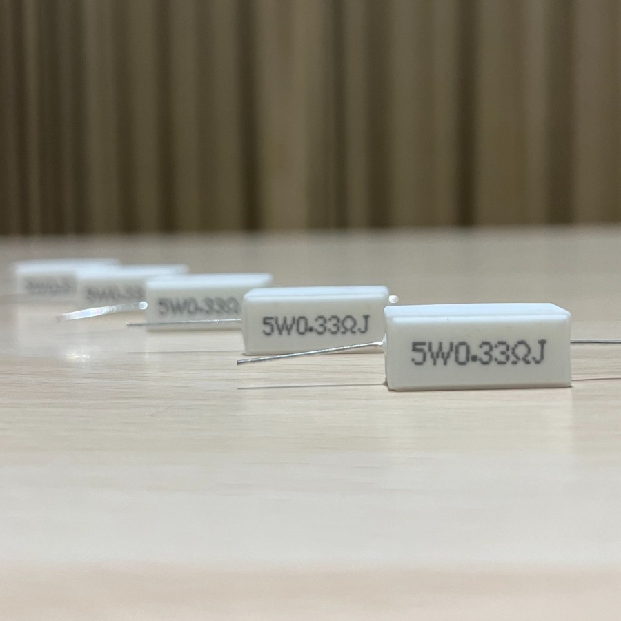 5 วัตต์ RESISTOR 5W 0.33OHM 0.33 OHM Ω 0.33R