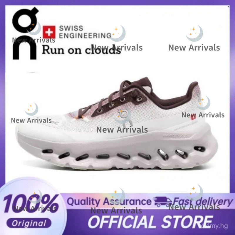 100% On Running Cloud Tilt สีขาวสีน้ําตาลรองเท้าวิ่ง Low-Top Unisex 1T9N