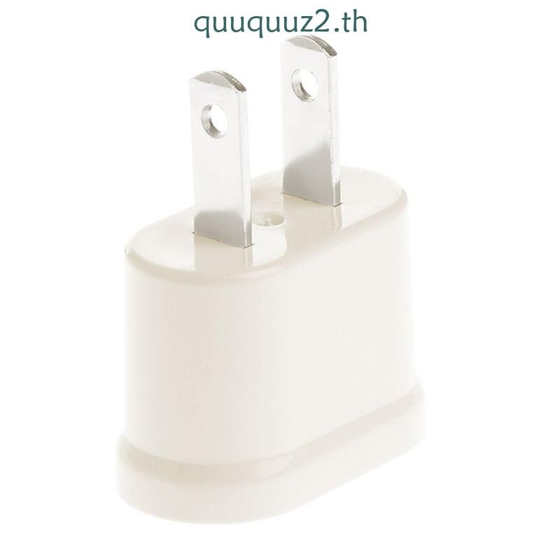 Quu US American Travel Adapter 2 pin European EU To US Plug Power Adapter Converter