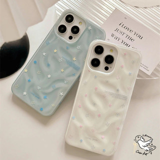 COD-ในไทย💥Simple Stars For IPhone 16 15 14 13 12 11 Pro Max X XR XS Max 7 8Plus เคสโทรศัพท์ การ์ตูน เคสไอโฟน11 Soft Case