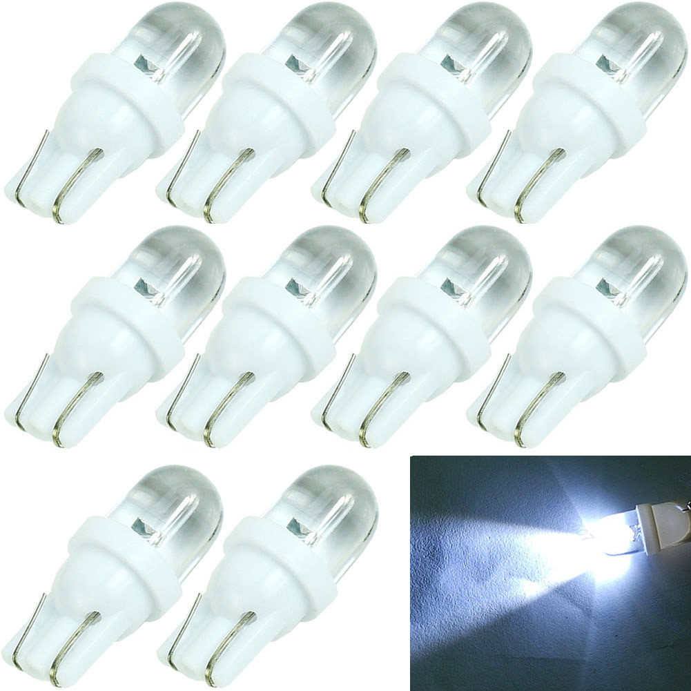 10pcs T10 194 168 158 W5W 501 5W LED รถด้านข้าง Wedge Light หลอดไฟสีขาว ☆Bj FranchiseAmo
