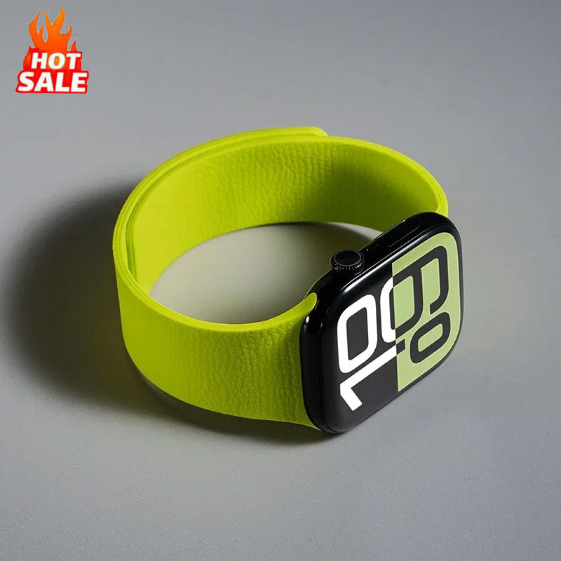 สร้อยข้อมือซิลิโคนวงสายรัดแม่เหล็กสําหรับ แอปเปิล ดู พิเศษ 2 49 มม.44 มม.45 มม.46 มม.42 มม.40 มม. ฉันดู ชุด 10 8 7 6 5 9 กับ