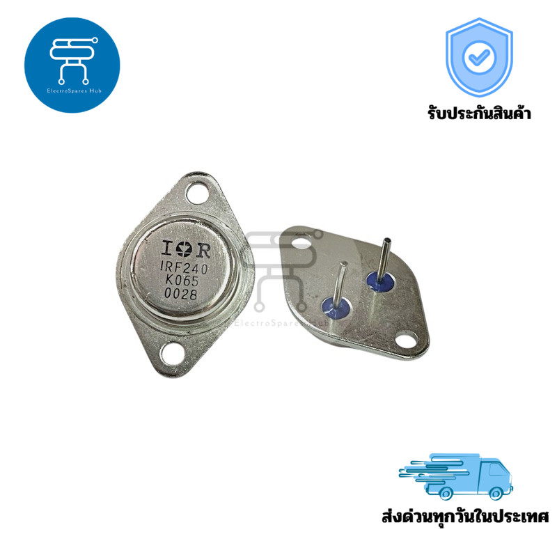 Mosfet IRF240 Power N-Channel 125W 200V 18A TO-3P สำหรับงานวงจรไฟฟ้าและอุปกรณ์อิเล็กทรอนิกส์