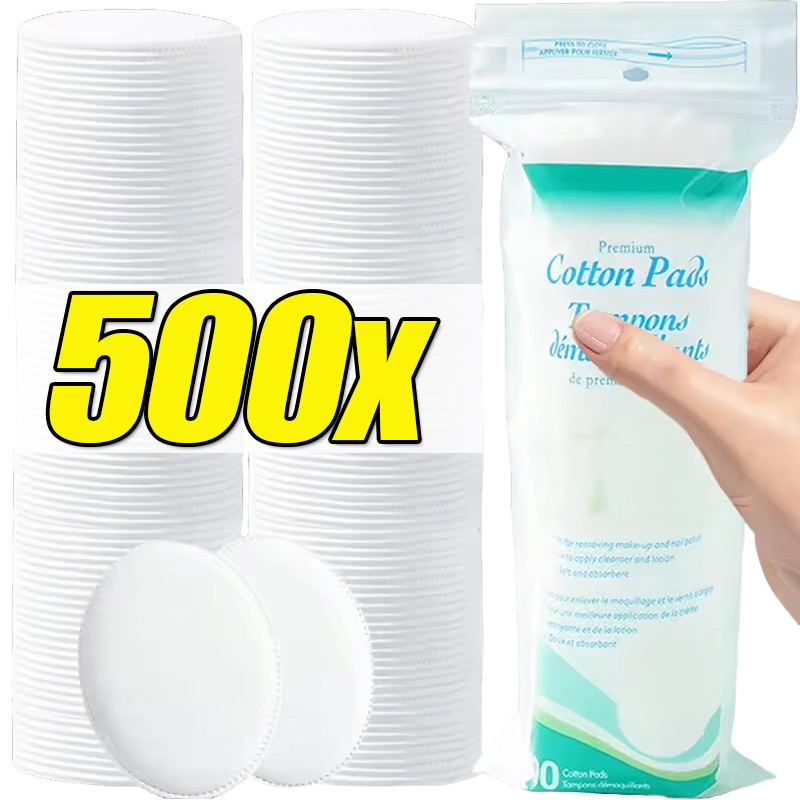 1/3/5Packs Women Facial Make Up Cosmetic Cotton Pads / Triple-Layer Round Makeup Remover Pad