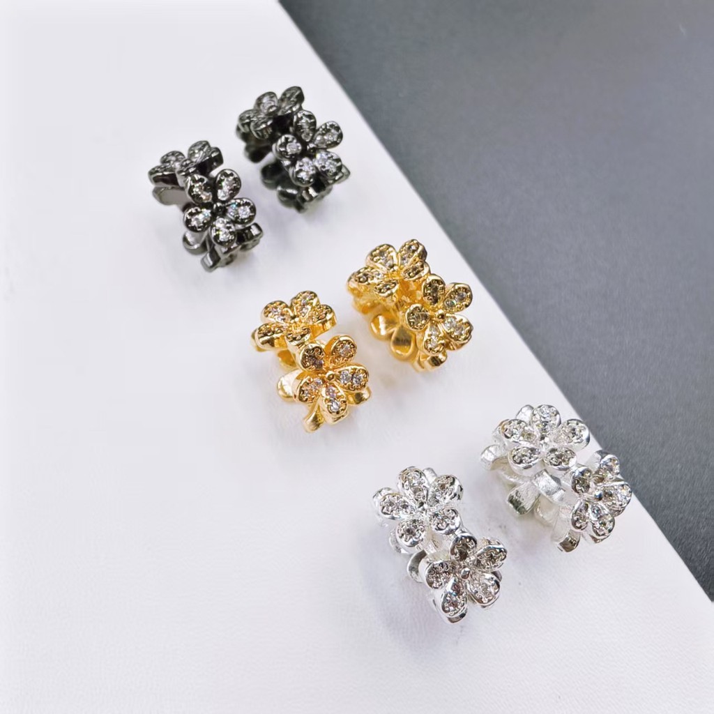 Spacer ลูกปัด 14K อุปกรณ์เสริมห้าใบดอกไม้ขนาดใหญ่