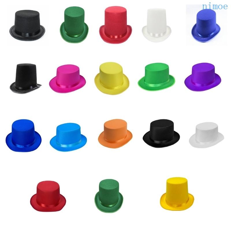 Nio Short Brim Fedora Hat Victorian Age Magician Hat for Boy Men Adult Cap