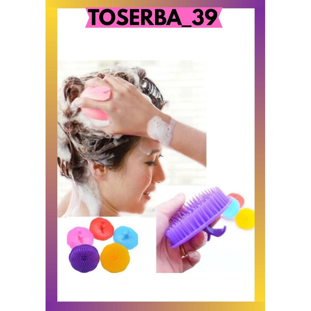 T39 COLORFUL ROUND HAIR SHAMPOO COMB / SALON COMB ผลิตในพลาสติก