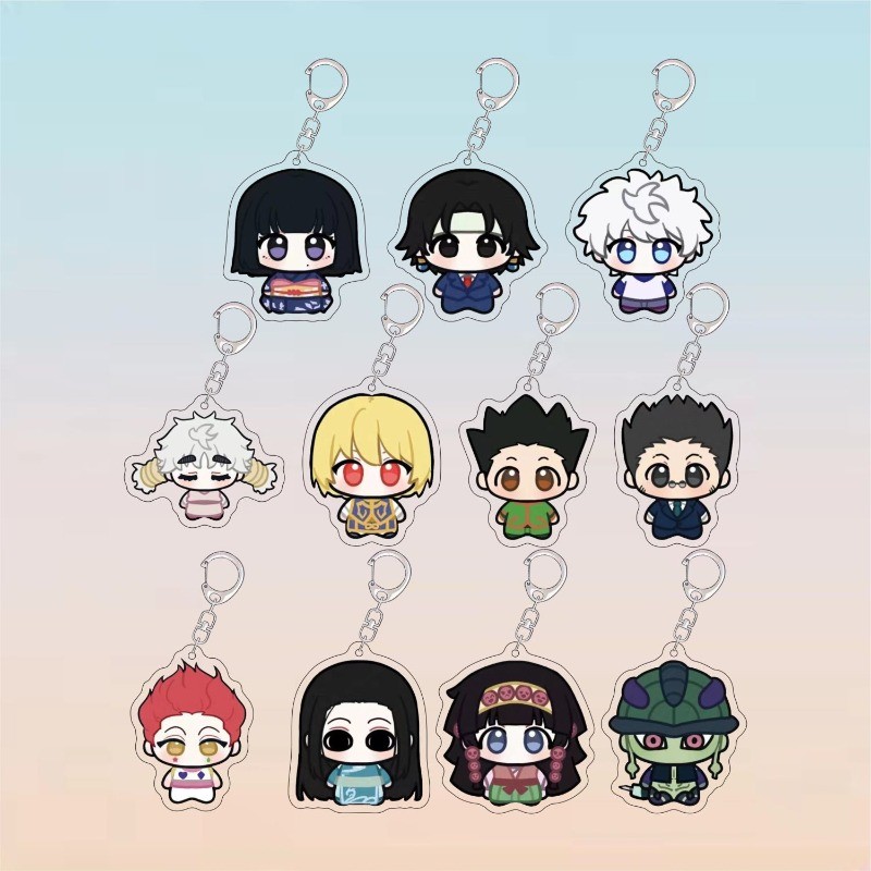 Hunter X Hunter อะนิเมะพวงกุญแจ Gon Freecss Kurapika อะคริลิคพวงกุญแจรุ่น Q Llaveros กระเป๋า Pendent Decor