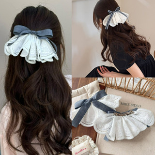 อุปกรณ์ผมสำหรับผู้หญิง ริบบิ้นโบว์สไตล์สก็อต เหมาะสำหรับฤดูใ…