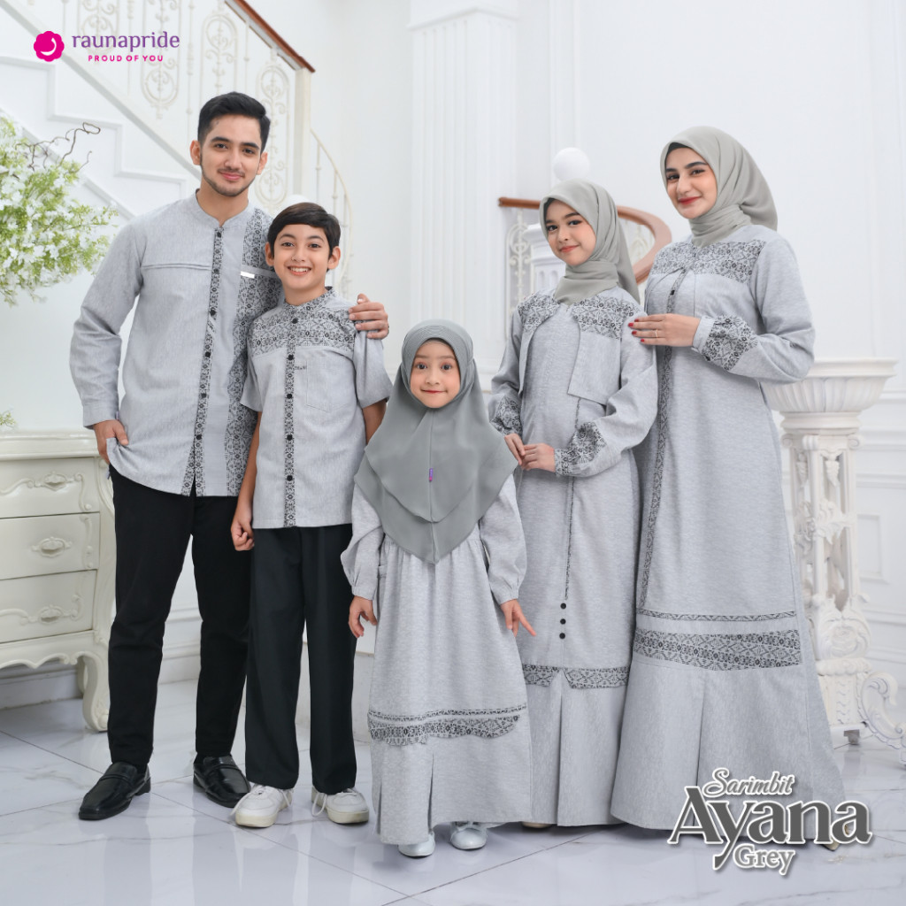 RAUNA Family Set Series Sarimbit Ayana Grey - ครอบครัว AYANA UNIFORM