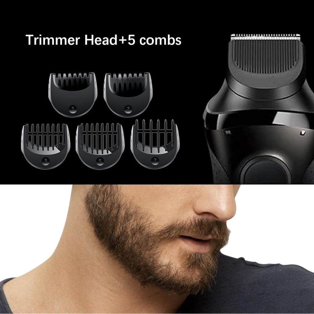 Beard Trimmer สิ่งที่แนบมา Fit สําหรับ Br-aun Series 5, 6 และ 7 มีดโกนไฟฟ้า 1/2/3/5/7 มม., เปลี่ยนเค