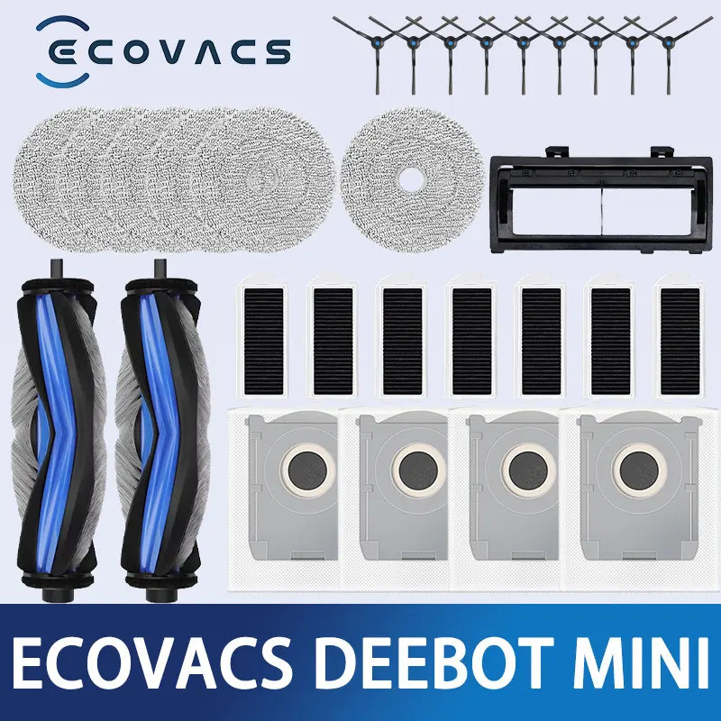 Ecovacs Deebot mini Robot Vacuum Accessories ผ้าแปรงหลัก ถุงเก็บฝุ่น ขอบแปรง กรอง ฝาครอบแปรงหลัก
