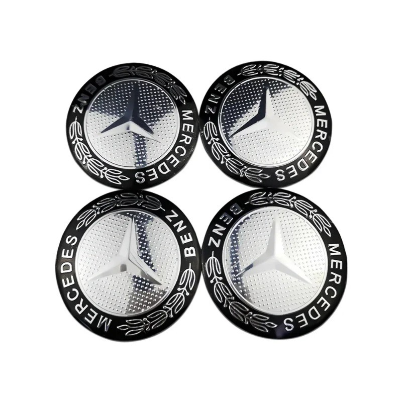 4PCS 75 มม.รถศูนย์ล้อ Hub Cap สติกเกอร์สัญลักษณ์สําหรับ Mercedes Benz W203 W204 W205 W209 W210 W211 W212 W176 ราคา ถูกที่สุด ดีลบีเคเค แกลเลอรีภาพที่ 4