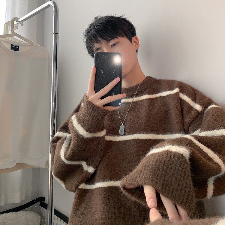 เสื้อถักลายเกาหลี สำหรับผู้ชาย คุณภาพสูง ใส่สบายและคล่องตัว - รูปที่ 7