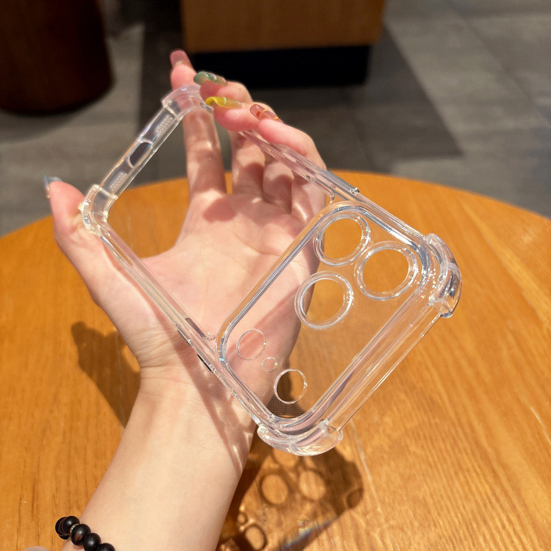 Simple anti drop อะคริลิคโปร่งใสสําหรับ iPhone 11 12 13 14 15 16 17 Pro Max Plus Air X XR XSmax ปลอกโปร่งใสสําหรับ iPhone17 กรณี - รูปที่ 6