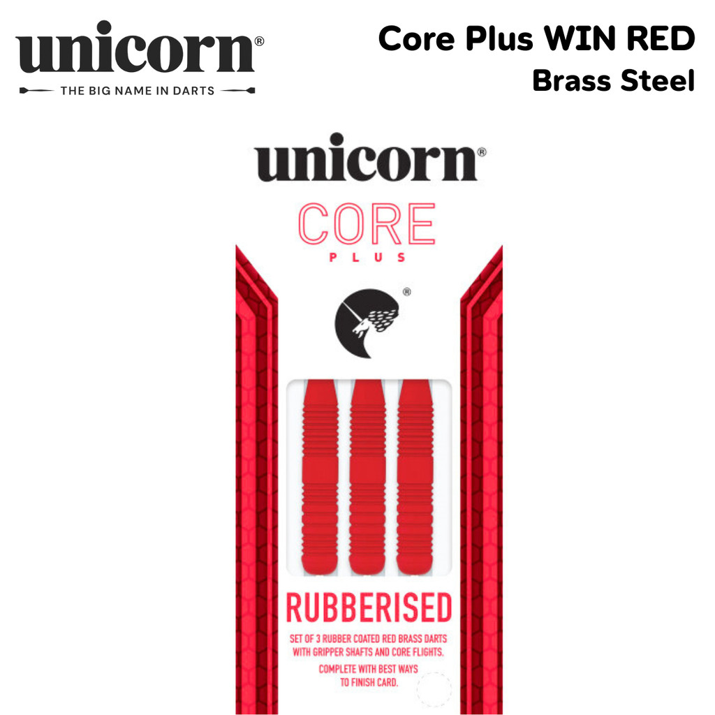 ลูกดอกปาเป้า UNICORN Core Plus WIN RED Brass Steel Darts