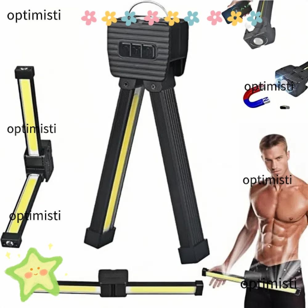 OPTIMISTI ไฟฉาย 7th Gear Dimming LED Gym Lamp พร้อมตะขอแขวน 180 องศาพับแม่เหล็กดูดรุ่นไฟทํางาน