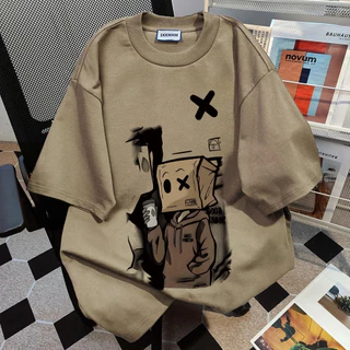 UT shop เสื้อยืด oversize เสื้อวินเทจ ผ้าCotton 100% เสื้อแฟชั่น ใส่สบาย แขนสั้น สไตล์เกาหลี 'OX BOY' 3XL