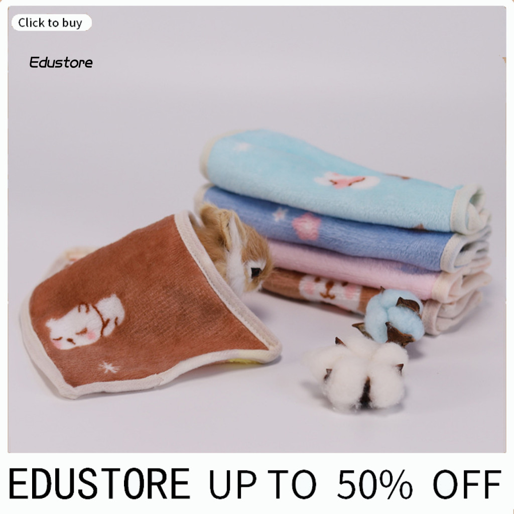 <ปลาค็อด> ผ้าห่มสัตว์เล็กรูปแบบน่ารักให้ความอบอุ่นนุ่มขนแกะเตียงกระต่ายหนูแฮมสเตอร์กระรอกฤดูหนาวเตียงผ้าห่มอุปกรณ์สัตว์เลี้